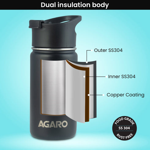 Imperial Vacuum Flask 420ml Black