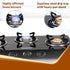Elite 3 Burners Gas Stove, Toughened Glass Top, Round Brass Burners, 1 Small, 1 Medium & 1 Big Size Burner, Spill Proof Fixed Drip Tray, Manual Ignition, Kitchen Use, Regular Cooking Use, Black