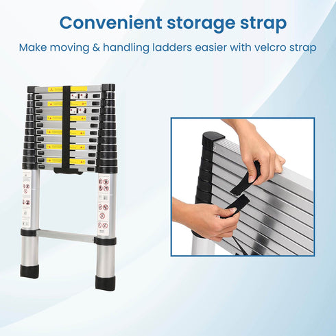Telescopic Ladder 12.5 ft/13 Steps LD2019