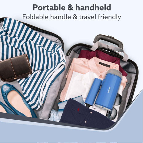 Elegant Handheld Garment Steamer, 170 ML Water Tank, Blue