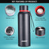 Elegant Vacuum Flask 700ml Gun Black