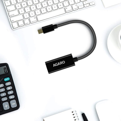 4K@30Hz Mini DisplayPort (Mini DP) to HDMI Female Thunderbolt 2.0 Adapter Suitable for Apple MacBook Pro MacBook Air Microsoft Surface Pro 4 Pro 3 Thinkpad Google Pixel Chromebook, Black