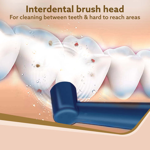 Cosmic Lite Refill Pack 4+1 pcs, Nylon Bristles, Washable, Blue