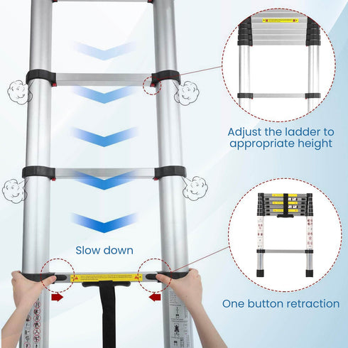 Telescopic Ladder 6.5 ft/7 Steps LD2014