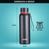 Elegant Vacuum Flask 700ml Gun Black