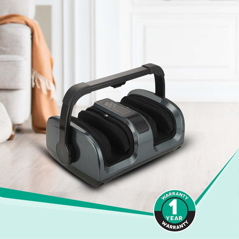 Royal Air Compression Foot Massager, Shiatsu Foot Massager, Kneading & Rolling Function, Lukewarm Heat, For Pain Relief, Muscle Relaxation & Improving Blood Circulation, Includes Remote Control