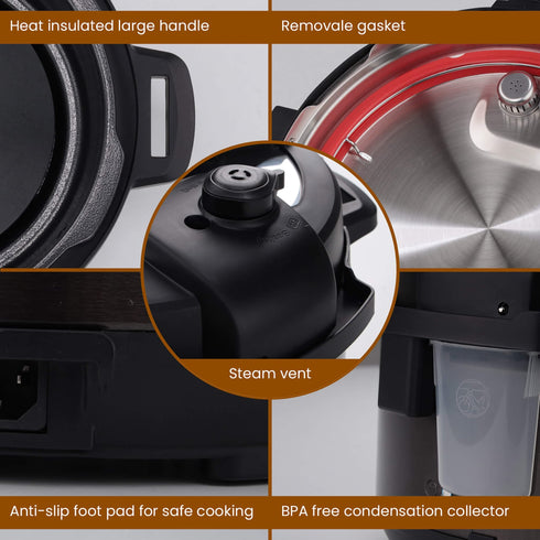 Royal Electric Pressure Cooker - 3L - Black