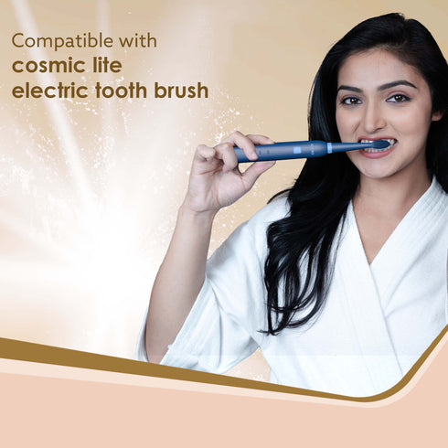 Cosmic Lite Refill Pack 4+1 pcs, Nylon Bristles, Washable, Blue