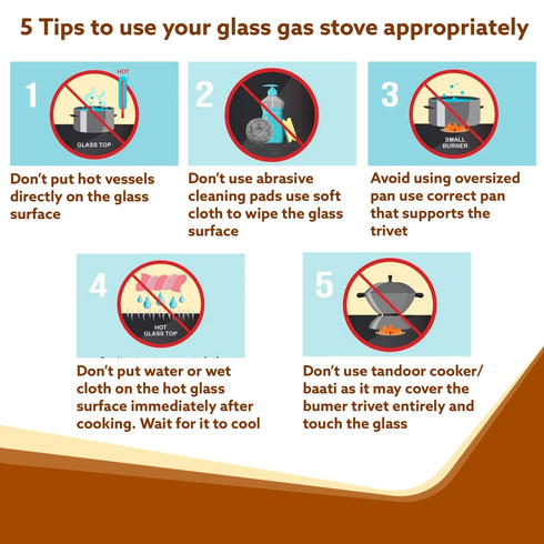 Regency 2 Burners Gas Stove, Toughened Glass Top, Brass Burners, 1 Small & 1 Medium Size Burner, Spill Proof Removable Drip Tray Manual Ignition, Kitchen Use, Regular Cooking Use, Black