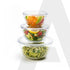 Elite Glass Bowl With Lid, 3 pcs Set - 500, 800,1600 ml