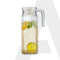 Elegant Glass Jug with Lid, 1.1L, Multipurpose Jug, Easy Pour Spout & Strong Handle, Transparent Beverage Carafe for Home, Office, Pitcher for Serve Water, Milk, Juice, Beverage, Lassi, Cocktail