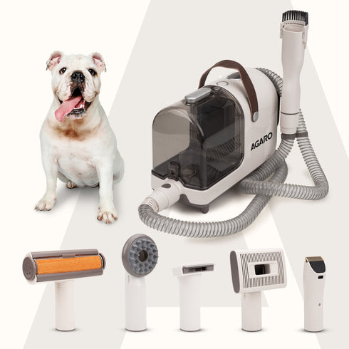 Supreme Pet Grooming Kit & Vacuum Suction, Picks up 99% Pet Hair, Dry Vacuuming, 3 Suction Modes Up to 10 kPa, 350W, Multi Grooming Tools, 2.5L Bin, For Pet hair cleaning, Home Cleaning, White