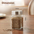 Elegant Cube Jar 310 ml, Square Shaped, Transparent Lid With Steel Finish, Storage Glass Container, Transparent, Kitchen Organiser, Multipurpose Jar, Pack of 6