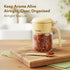 Elegant Spice Jar 400ml, Airtight Glass Masala Brown Container with Secure Lid & Spoon, Versatile Seasoning & Storage Bottle for Kitchen, Leak Proof, For Spices, Herbs, Sugar & More