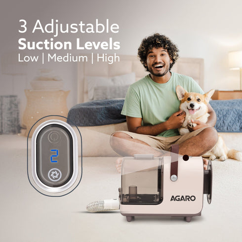 Supreme Pet Grooming Kit & Vacuum Suction, Picks up 99% Pet Hair, Dry Vacuuming, 3 Suction Modes Up to 10 kPa, 350W, Multi Grooming Tools, 2.5L Bin, For Pet hair cleaning, Home Cleaning, White