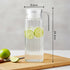 Elegant Glass Jug with Lid, 1.1L, Multipurpose Jug, Easy Pour Spout & Strong Handle, Transparent Beverage Carafe for Home, Office, Pitcher for Serve Water, Milk, Juice, Beverage, Lassi, Cocktail