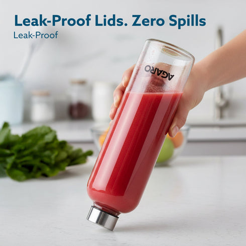 Elite Borosilicate Glass Bottles, Pack of 3