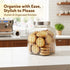 Elegant Glass Jar 3500 ml, Round Shaped, Steel Lid, Storage Glass Container, Transparent, Kitchen Organiser, Multipurpose Jar
