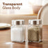 Elegant Cube Jar 310 ml, Square Shaped, Transparent Lid With Steel Finish, Storage Glass Container, Transparent, Kitchen Organiser, Multipurpose Jar, Pack of 6
