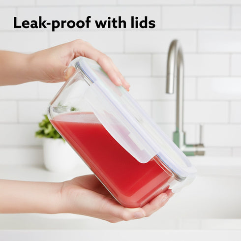 Elite Glass Container, 3 pcs Set - 370, 640,1040 ml