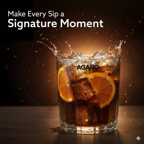 Elegant Whiskey Glass, Set of 6, 325ML, Vertical Stripe Cut Design, Crystal Clear Tumbler Set, Home, Bar Drinking Glass Set for Scotch, Whisky, Bourbon, Liquor, Wine, Cocktail Drinks, Gifting