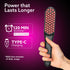 Rechargeable LED Hair Therapy Comb – Red & Blue Light with Vibration Massage | Boosts Growth, Reduces Hair Fall & Revives Scalp Health | Upto 120 Min Runtime, Unisex, Grey