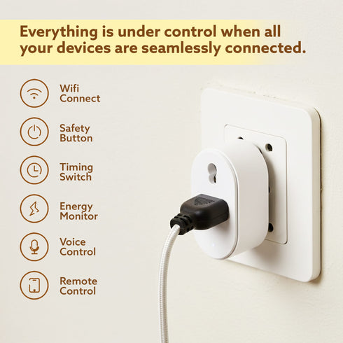 Regency 16A Wi-Fi Smart Plug with Energy Monitoring & App Control, Voice Control for Geyser, AC & Heavy Appliances, Timer & Scheduling, Compatible with Alexa & Google Assistant – White