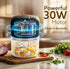 Elite Rechargeable Mini Electric Chopper, Food Grade Bowl, Stainless Steel Blades, Rechargeable, One Touch Operation, for Chopping Garlic, Ginger, Onion, Vegetable, Nuts, 250 Ml, Black