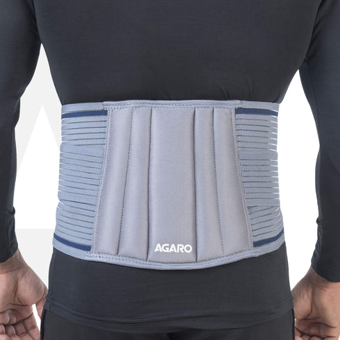 Lumbo Sacral Belt With Double Strapping, Back Support For the Lumbar Spine, Pain Relief, Back Brace for Men and Women, Small, Grey
