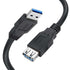 USB Extender, USB 3.0 Extension Cable Male to Female USB Cable High-Speed 5GBps Data Transfer Compatible with Webcam, Gamepad, Keyboard, Mouse, Hard Drive, Xbox, Laptop/PC/Mac/Printer, 1 Meter