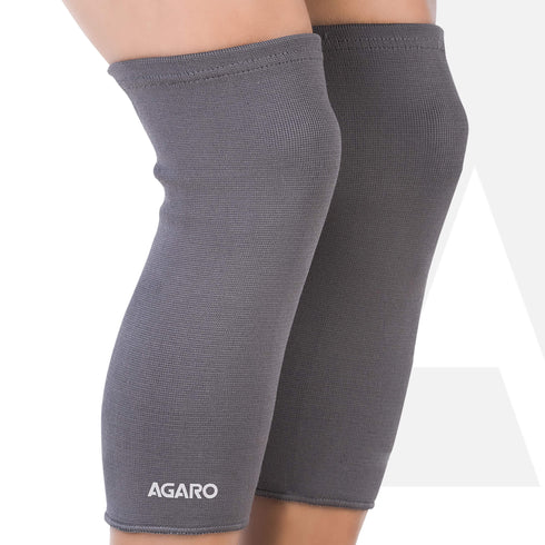 Tubular Stretchable Knee Cap, Breathable Fabric, Uniform Compression, Relieves Muscle Pain, Joint Pain, Injury Recovery, For Workout, Running, For Men And Women, Small, Grey, Pack of 2