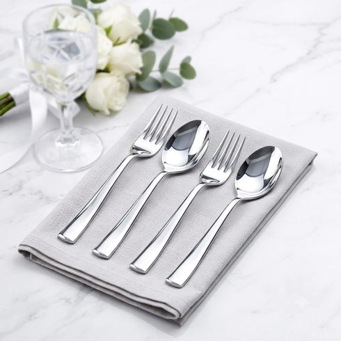 Elite Spoon and Fork Set 12 Pieces, Premium Stainless Steel Cutlery Set with 6 Spoons and 6 Forks, Mirror Finish, Food Grade, Rust Proof, Dishwasher Safe Tableware for Home, Kitchen and Dining