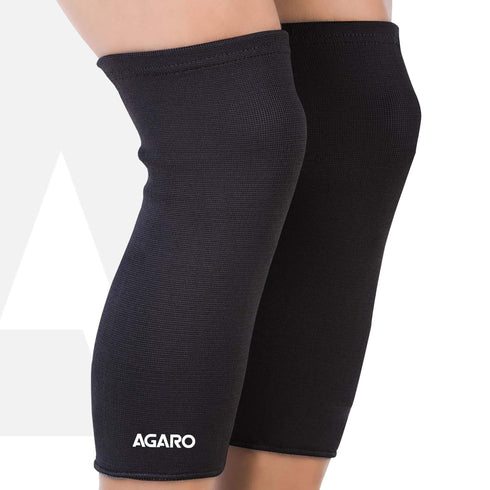 Tubular Stretchable Knee Cap, Breathable Fabric, Uniform Compression, Relieves Muscle Pain, Joint Pain, Injury Recovery, For Workout, Running, For Men And Women, XXL, Black, Pack of 2