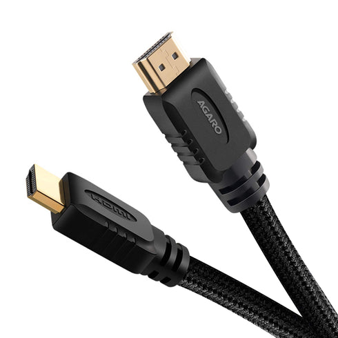 AGARO HDMI to HDMI Cable 2 Meters, HDMI 2.0, Premium High Speed, 18Gbps 4K@60Hz Support HDR, 3D, ARC, HDCP 2.2, Cotton Braided HDMI Cord for PS5/PS4/Xbox/Apple TV/Projector