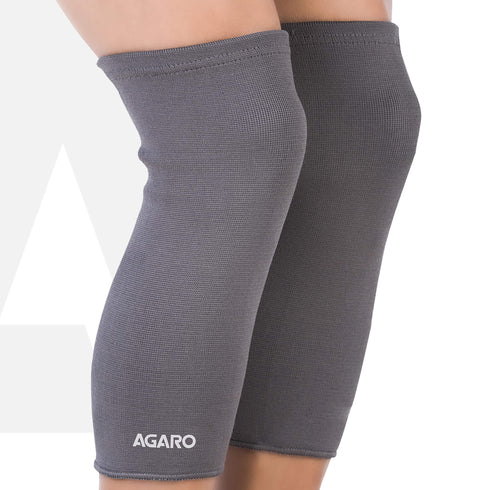 Tubular Stretchable Knee Cap, Breathable Fabric, Uniform Compression, Relieves Muscle Pain, Joint Pain, Injury Recovery, For Workout, Running, For Men And Women, XXL, Grey, Pack of 2