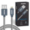 USB A to Lightning Braided Sync & Charge Cable For iPhone, iPad and iPod, Fast Charging Lightning Cable, 3.2 Feet (1M), Grey