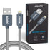 USB A to Lightning Braided Sync & Charge Cable For iPhone, iPad and iPod, Fast Charging Lightning Cable, 3.2 Feet (1M), Grey