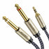3.5 mm 1/8 TRS to Dual 6.35 mm 1/4 TS Mono Breakout Cable Y Spitter Stereo Cord Adapter Compatible, 2 meters, grey