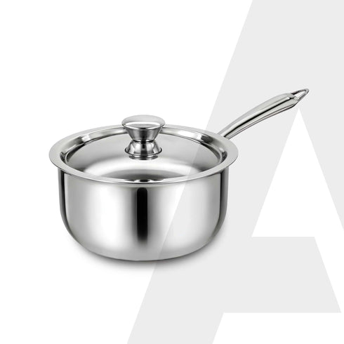 Regency 16 cm Triply Stainless Steel Saucepan with Lid, 1.5L capacity