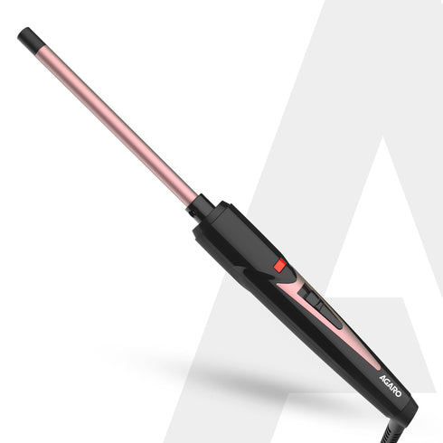 Round Chopstick Curler, With 10 MM Barrel, Rod, Tong, Chopstick Round Hair Curler, Ceramic Coated Plates, Cool Touch Tip, Fast Heating, For Men Women, Maggie Curl, Styling (HC7017, Rose Gold & Black)