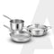 Regency Triply Cookware Set of 3, 24 cm Kadai (2.7L), 24 cm Fry Pan (2.2L) & 16 cm Saucepan (1.5L)