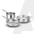Regency Triply Cookware Set of 3, 24 cm Kadai (2.7L), 24 cm Fry Pan (2.2L) & 16 cm Saucepan (1.5L)
