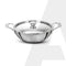 Regency 28 cm Triply Stainless Steel Kadai with Lid, 4L