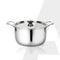 Regency 28 cm Triply Stainless Steel Casserole with Lid, 6.3L, Tri-Ply Induction & Gas Compatible, Even Heat Distribution, Non-Toxic Steel Cookware, Biryani Pot, Handi for Pulao, Curry & Cooking