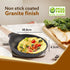 Imperial Granite Non Stick Fry Pan , 1.1L / 20cm, Cast Aluminium Body, Omlette Egg Pan, Fish Fry Pan, Gas & Induction Compatible, Dark Grey
