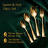 Regal 24 Pieces Gold Stainless Steel Cutlery Set for Dining Table, Premium Mirror Finish, 6 Tea Spoons, 6 Dinner Spoons, 6 Dinner Forks & 6 Dessert Spoons, Food Grade, Rust Resistant