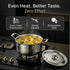 Regency 28 cm Triply Stainless Steel Casserole with Lid, 6.3L, Tri-Ply Induction & Gas Compatible, Even Heat Distribution, Non-Toxic Steel Cookware, Biryani Pot, Handi for Pulao, Curry & Cooking