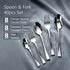 Elite 40-Piece Gold Stainless Steel Cutlery Set, Mirror Finish, Food Grade & Rust Resistant, Includes 8 Tea Spoons, 8 Dessert Spoons, 8 Dessert Forks, 8 Dinner Spoons & 8 Dinner Forks