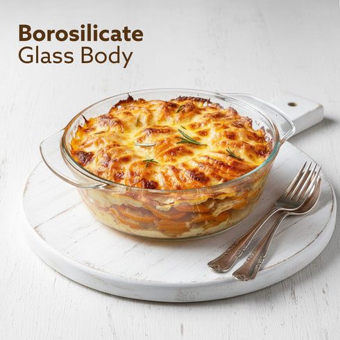 Elite Glass Casserole With Lid - 1000ml