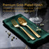 Regal 24 Pieces Gold Stainless Steel Cutlery Set for Dining Table, Premium Mirror Finish, 6 Tea Spoons, 6 Dinner Spoons, 6 Dinner Forks & 6 Dessert Spoons, Food Grade, Rust Resistant